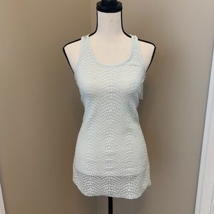 Baby Blue Mesh Coverup Dress